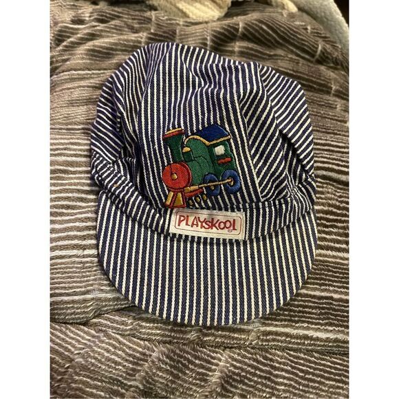 Vintage PLAYSKOOL Hat Toddler Train Railroad Conductor Engineer Hat Medium - Picture 1 of 4